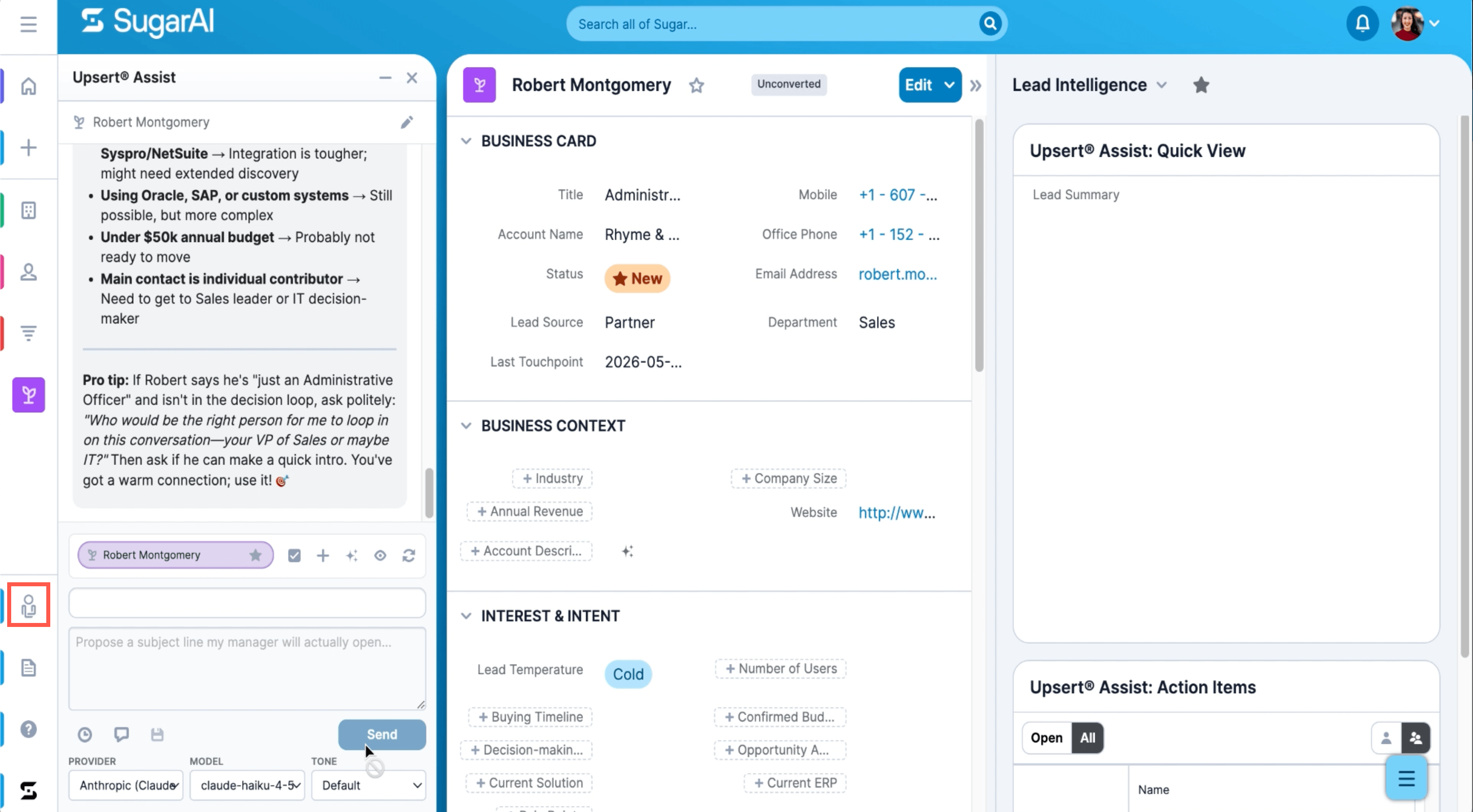 Upsert® Assist Chat with Alfred