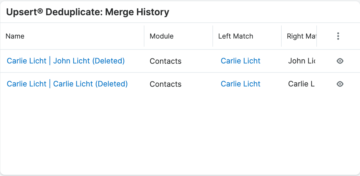 Upsert® Deduplicate